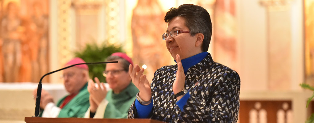 Sr. Tere Maya speaks at the CCVI Jubilee Celebration