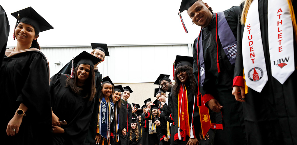 UIW graduates line up in preparation of the commencement procession