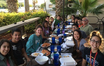 Honors Wellness class at the Purple Onion