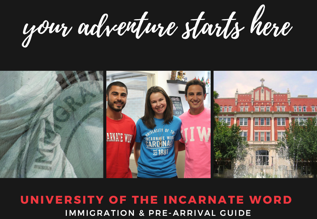 "Your Adventure Starts Here" UIW Immigration and Pre-Arrival Guide banner