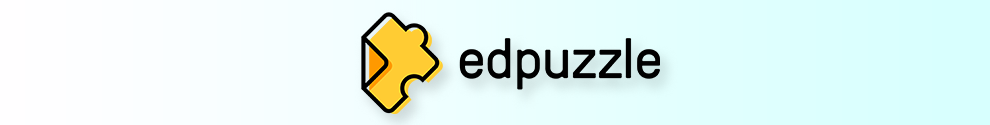 Decorative banner with the Edpuzzle logo