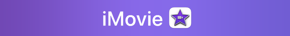 Decorative banner with iMovie logo