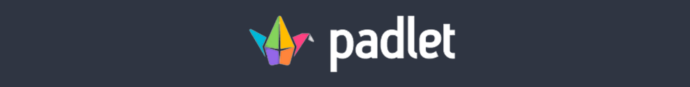 Decorative banner with the Padlet logo