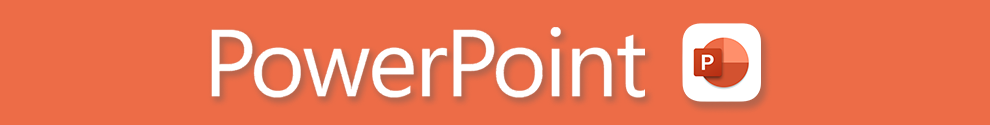 Decorative banner displaying Microsoft PowerPoint Logo