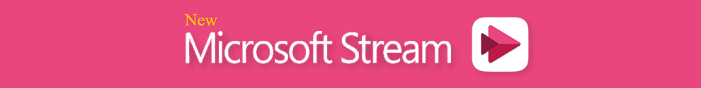 Decorative banner showing the Microsoft Stream logo