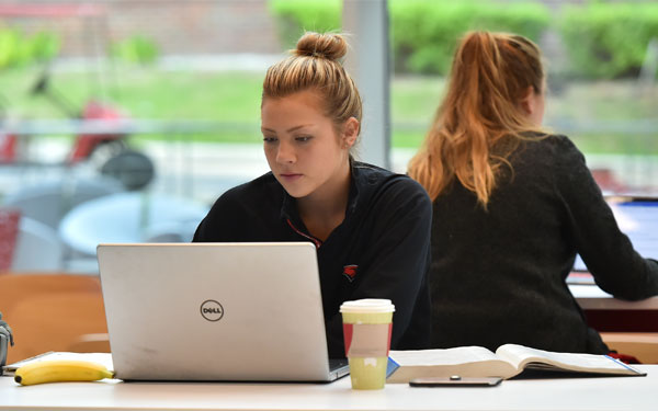 Student on laptop