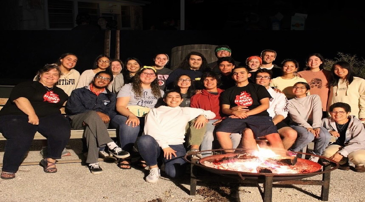 Salve Retreat Group picture at the fire pit