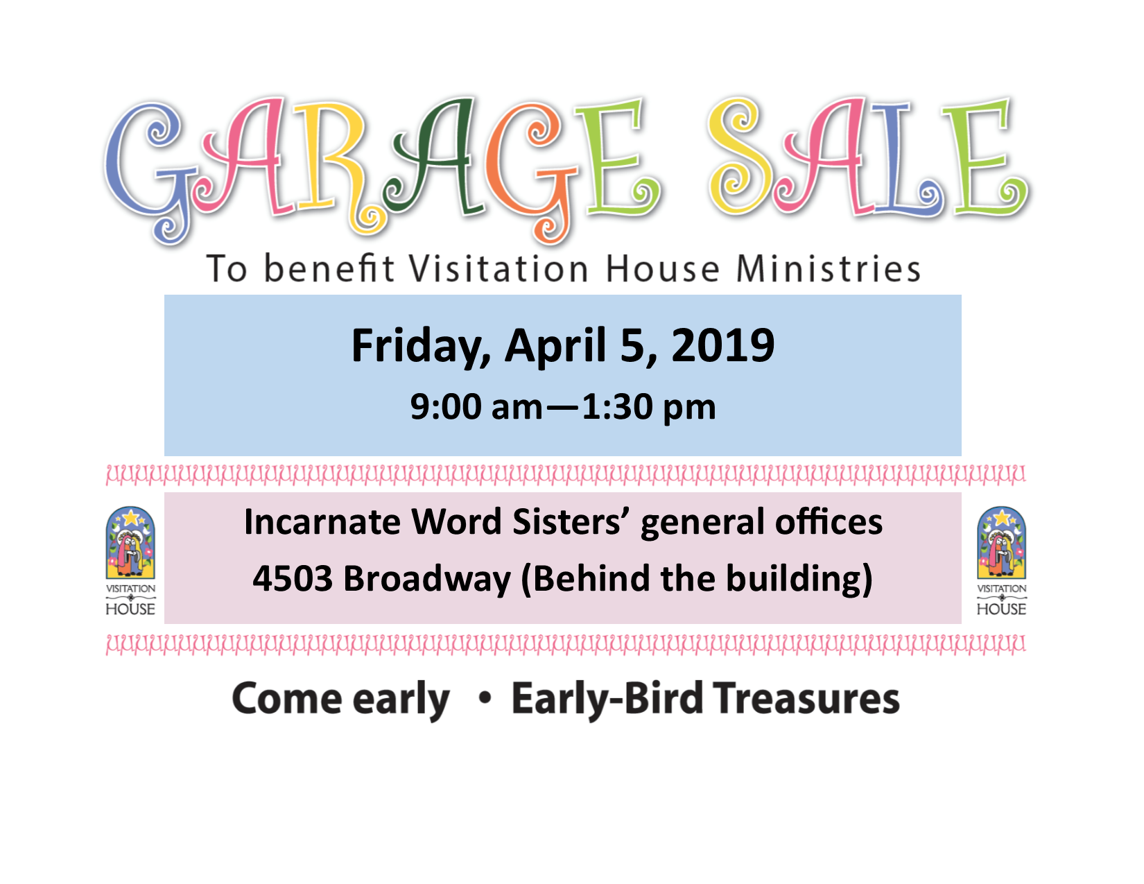 Visitation House Garage Sale