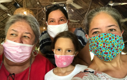 Women wearing masks