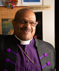 A headshot of Bishop Trevor