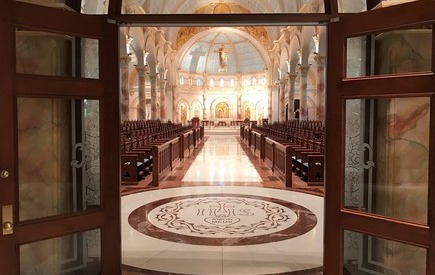 The interior of a chapel