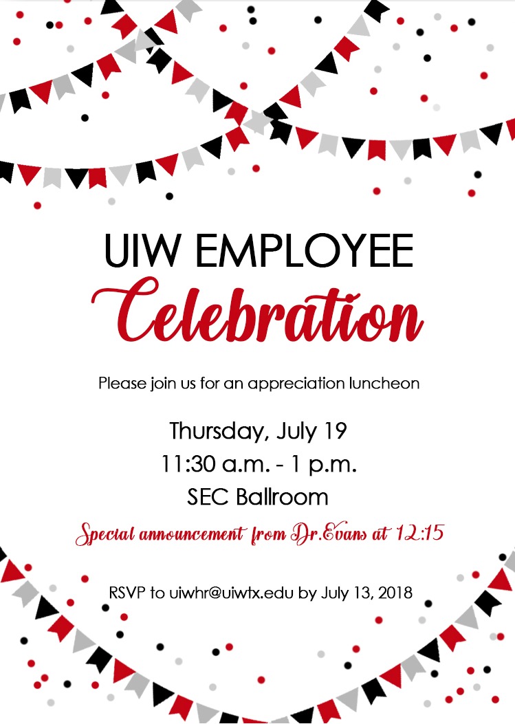 uiw employee appreciation luncheon