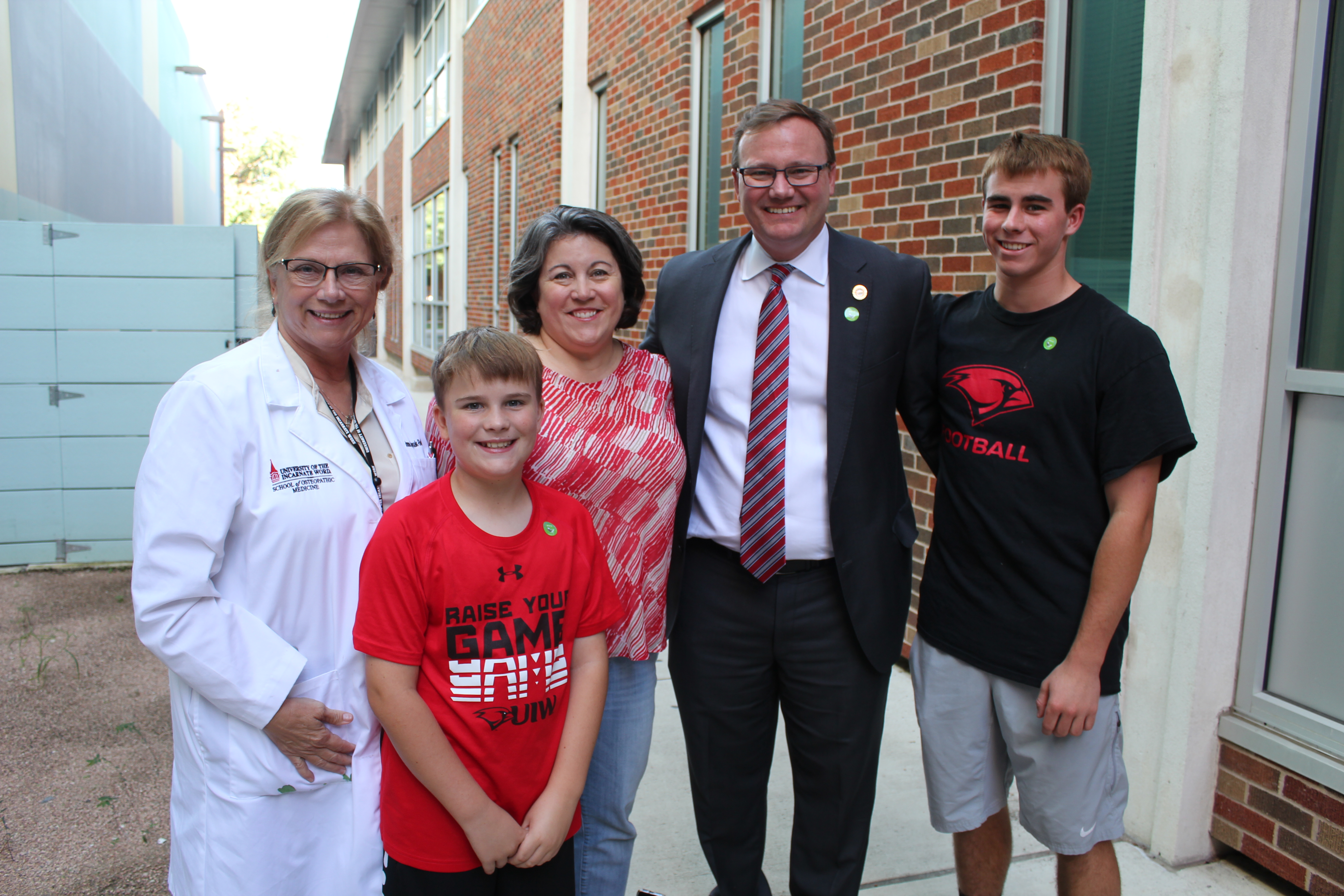 Evans family flu shot UIW