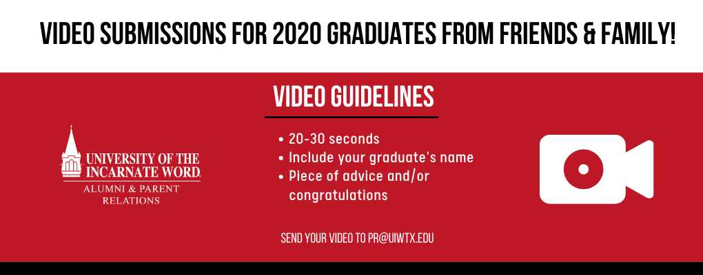 Alumni and Parenting Video Submission Banner, click image for accessible pdf