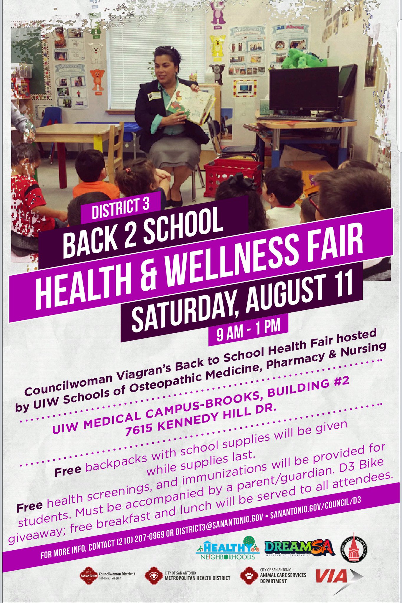 back to school health and wellness fair district 3