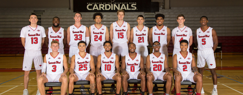 A portrait of the UIW men's basketball team