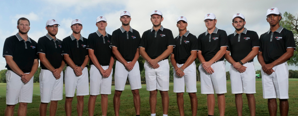 A portrait of the UIW men's golf team