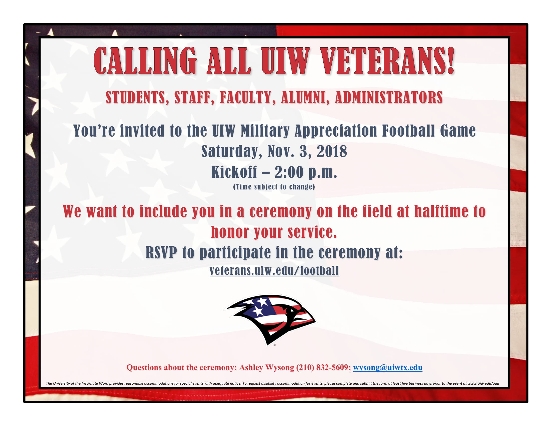 Military Appreciation Football Game UIW