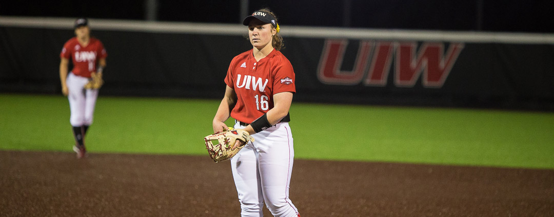 A UIW softball player stands out on the field