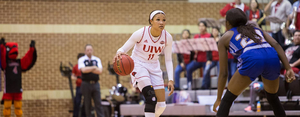 Women's basketball players on the court