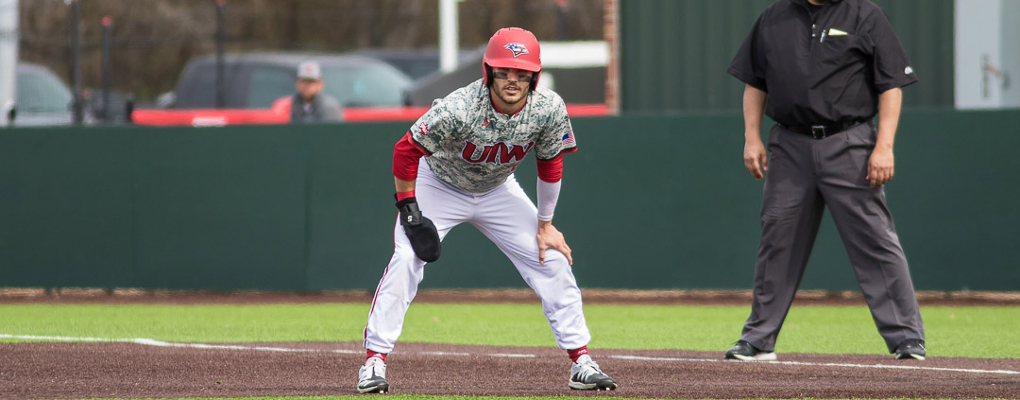 A UIW baseball player stands out in the field