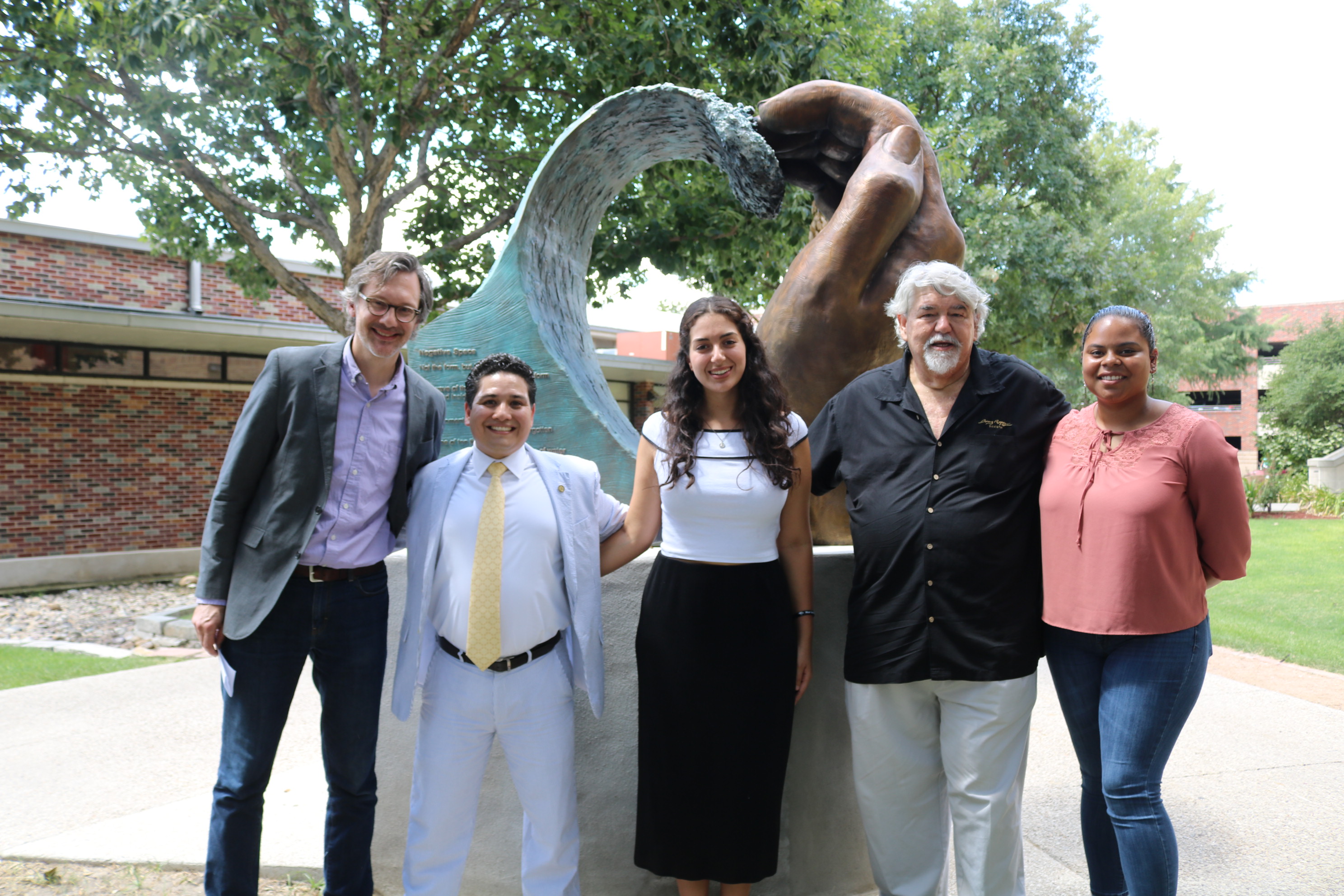 The Heart of UIW sculpture dedication