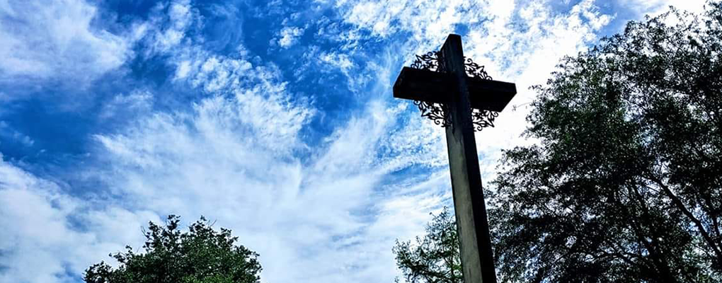 A cross against a blue sky