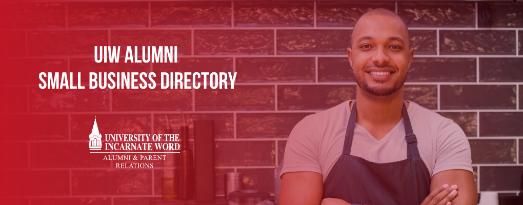 UIW Alumni Small Business Directory banner. Click on the image for an accessible pdf