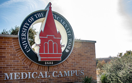 The entrance of the UIW School of Osteopathic Medicine