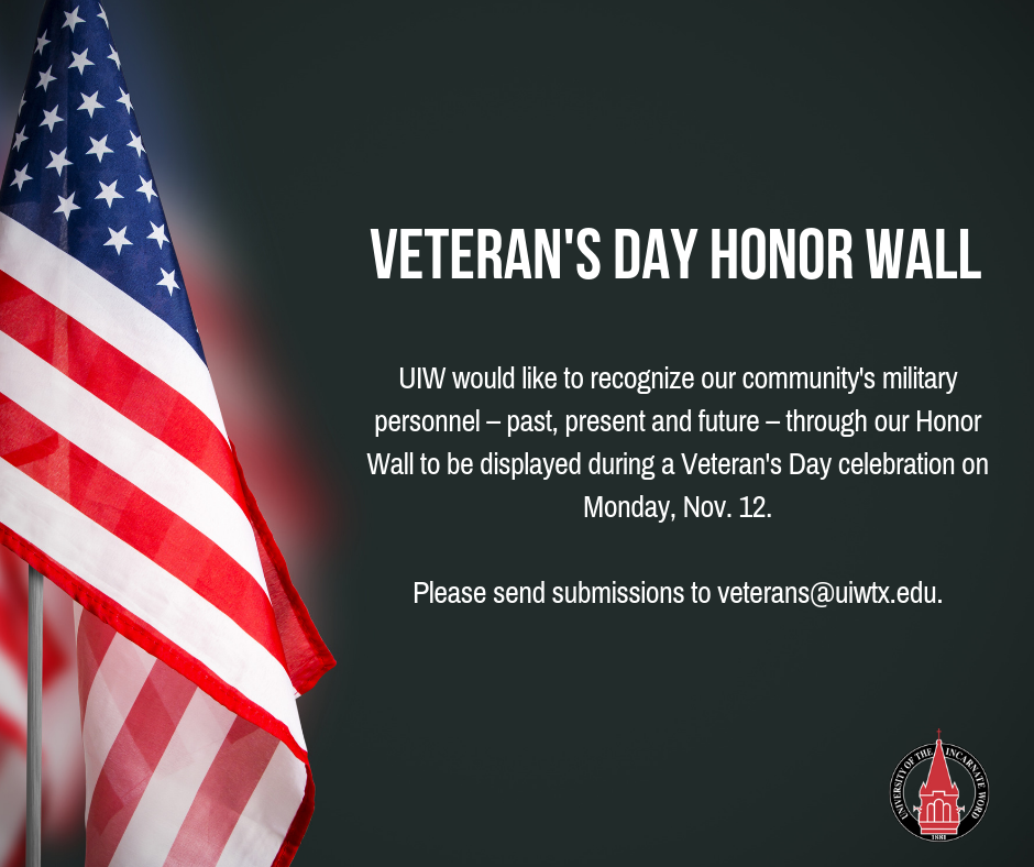 UIW Veterans Day Honor Wall